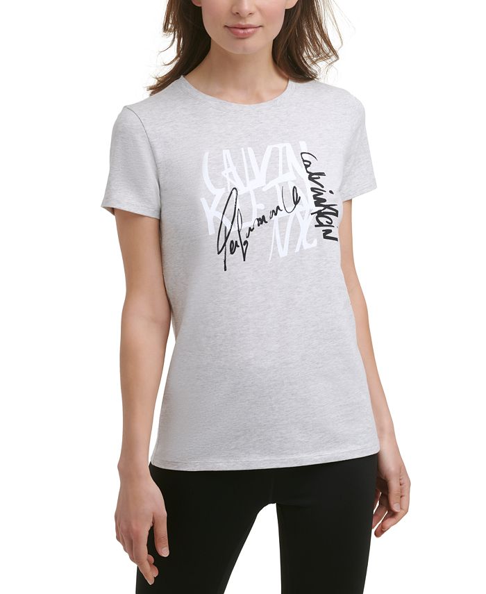 Calvin Klein Women's Script Logo T-Shirt - Macy's