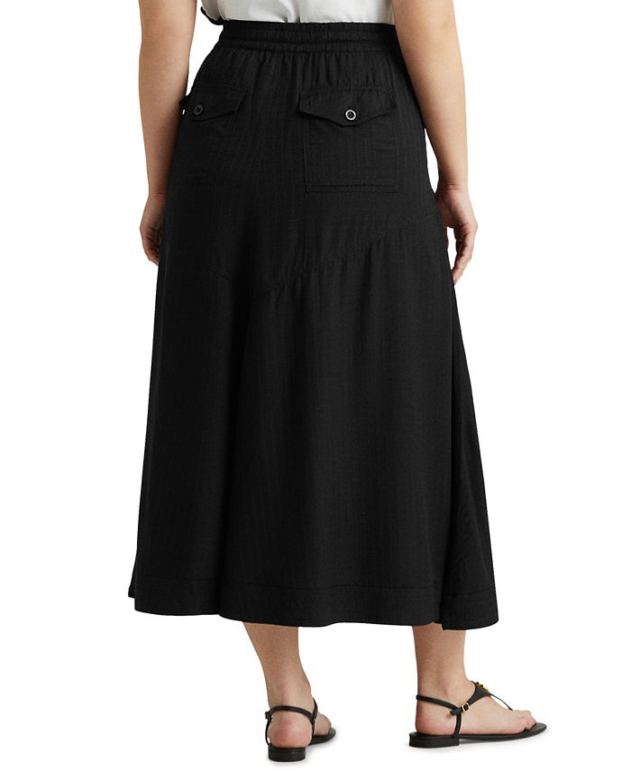 Lauren Ralph Lauren PlusSize Logo Ripstop Midi Skirt Macy's