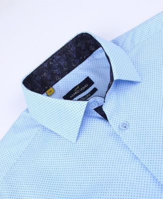 Men's Slim Fit Business Nautical Button Down Dress Shirt