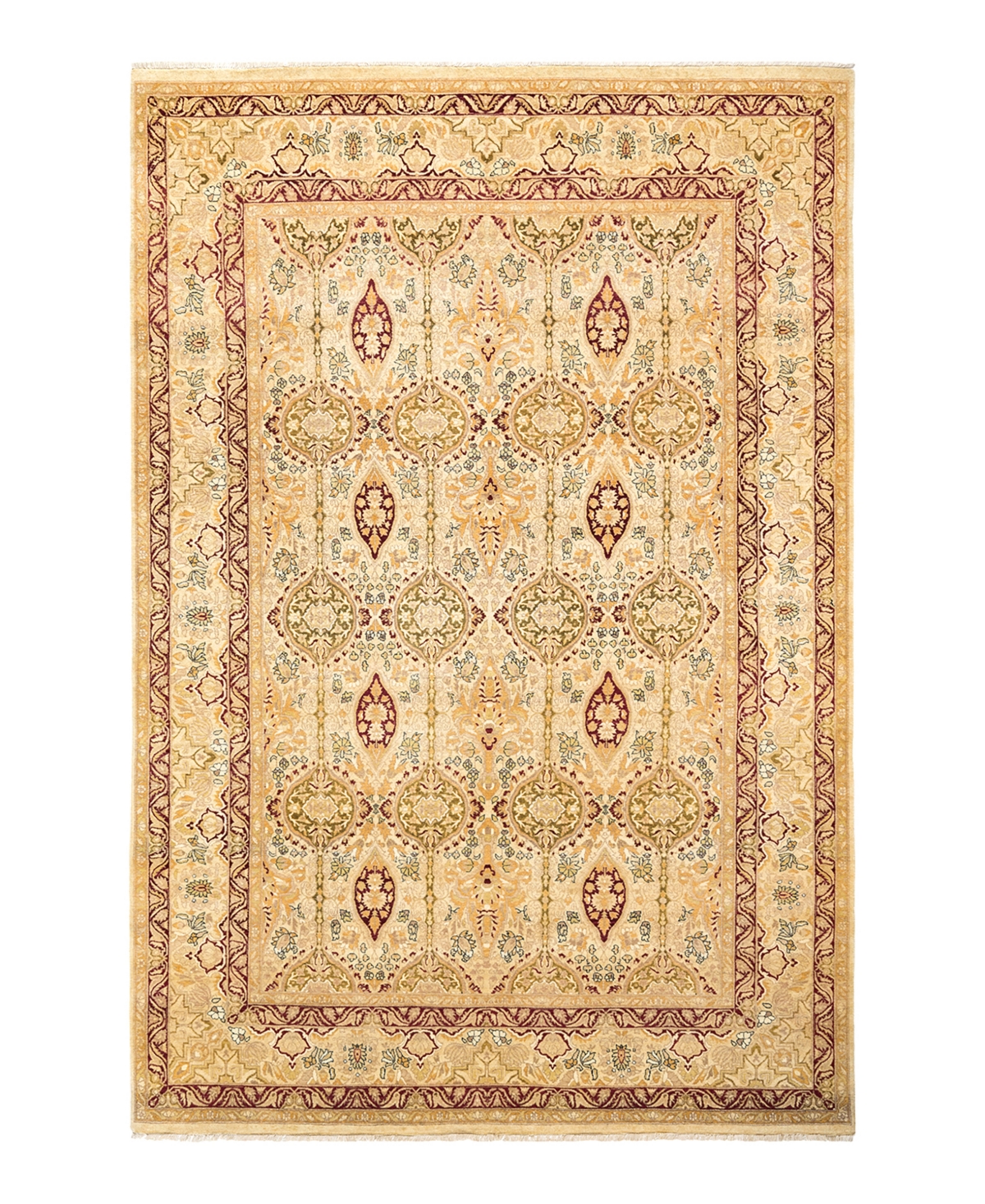 Closeout! Adorn Hand Woven Rugs Mogul M1749 6'1in x 9'4in Area Rug - Ivory