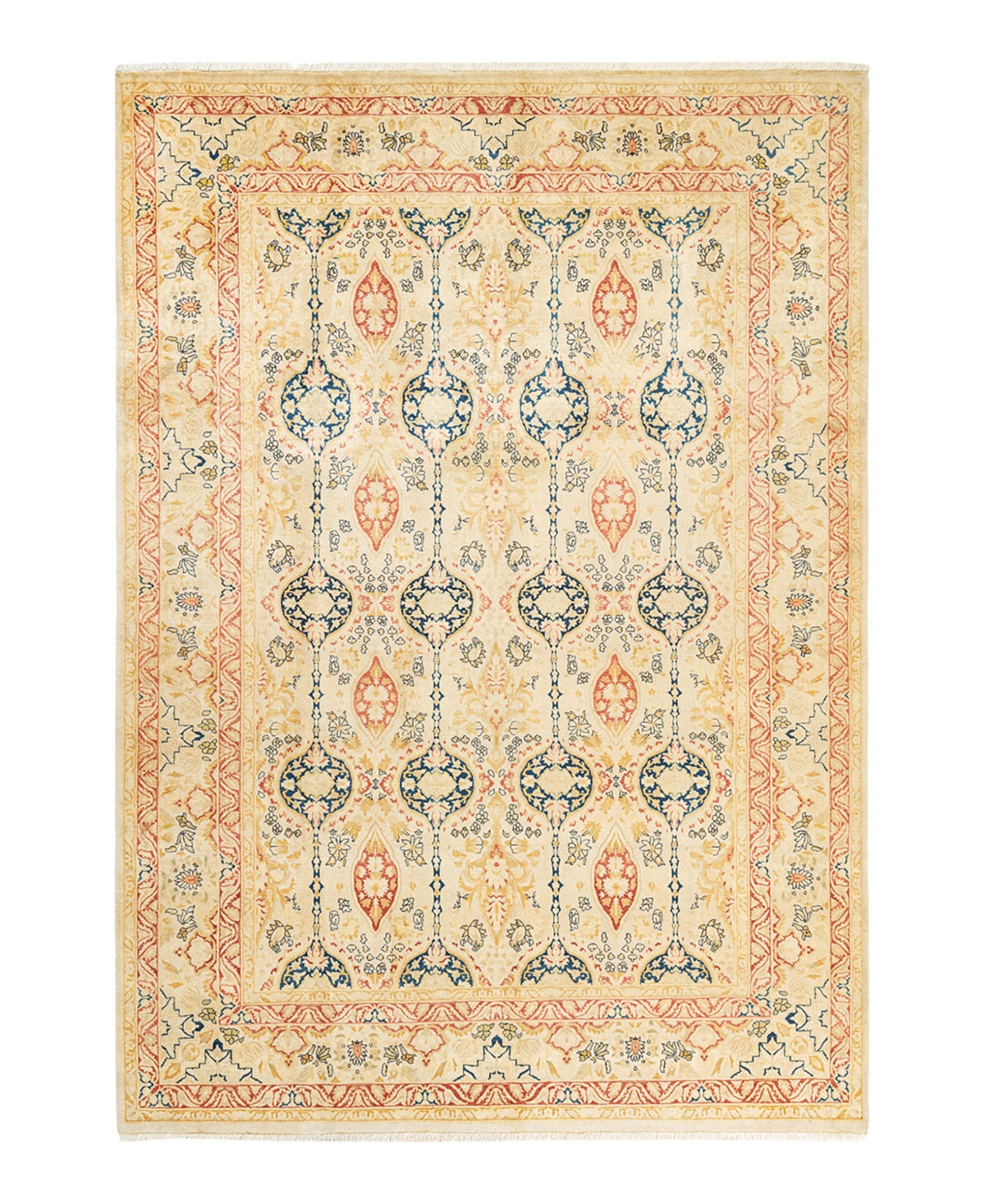 Closeout! Adorn Hand Woven Rugs Mogul M1450 6'1in x 8'9in Area Rug - Ivory