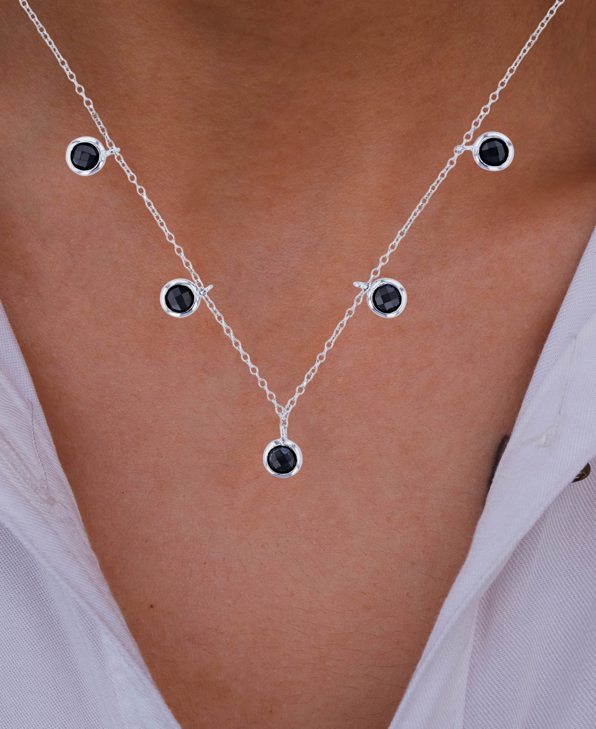Spinel Bezel Dangle 18
