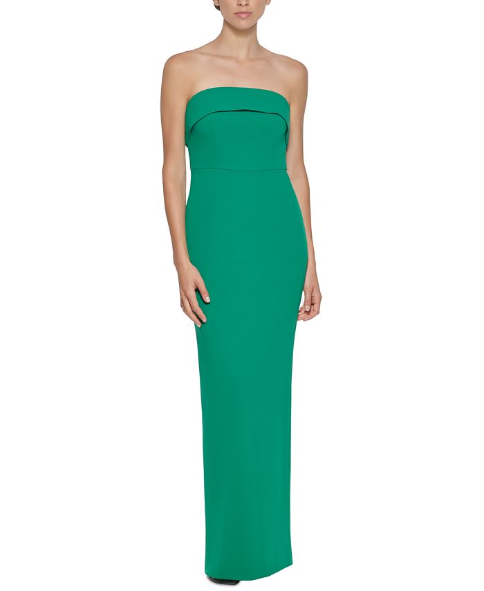 Calvin Klein Strapless Fold-Over Gown & Reviews - Dresses - Women - Macy's