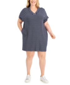 Plus Size Striped Dress