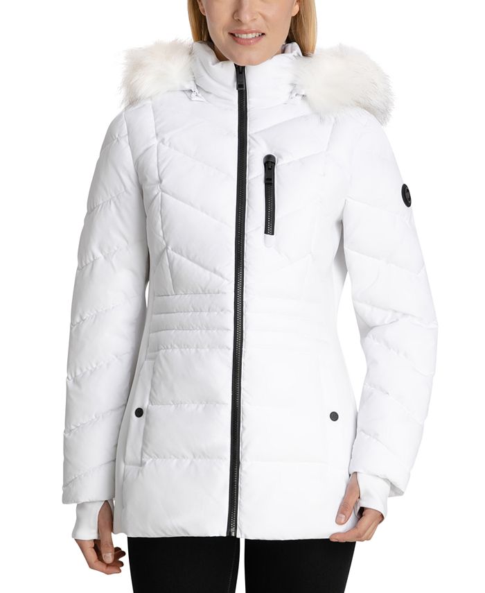 Michael Kors Women's Faux-Fur-Trim Hooded Puffer Coat & Reviews - Coats &  Jackets - Women - Macy's