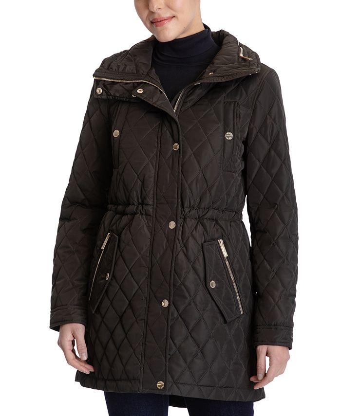 Michael Kors Women's Hooded Quilted Coat, Created for Macy's - Macy's