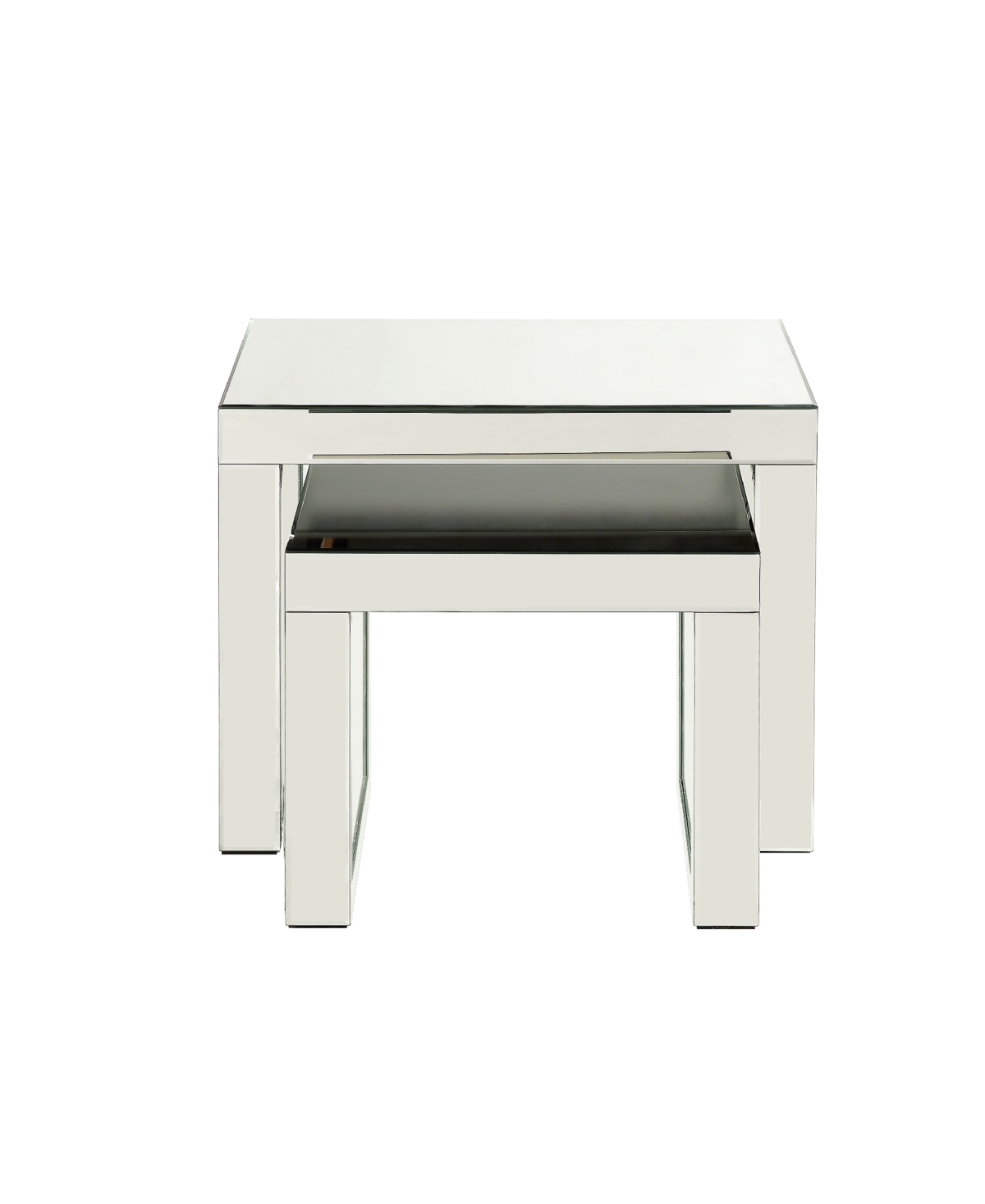 Acme Furniture Nysa Accent Table - Mirrored and Faux Crystals Inlay