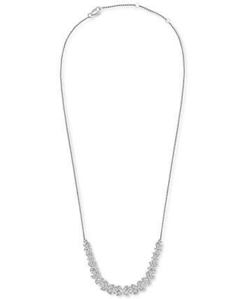Wrapped in Love - Diamond Butterfly Statement Necklace (1 ct. t.w.) in Sterling Silver, 16-1/2" + 2" extender