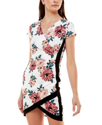 Almost Famous Juniors Frame Print Bodycon Dress Macy s