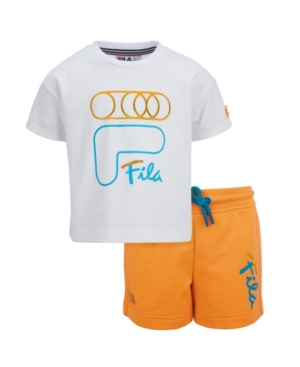 Little Girls Graphic T-shirt and French Terry Short Set