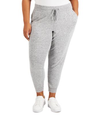 ID Ideology Plus Size Drawstring Knit Joggers, Created for Macy's ...