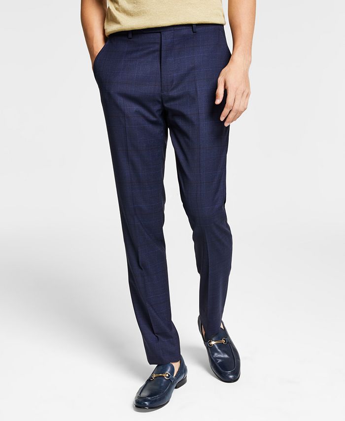 Bar III Men s Skinny Fit Plaid Suit Pants Created for Macy s Macy s