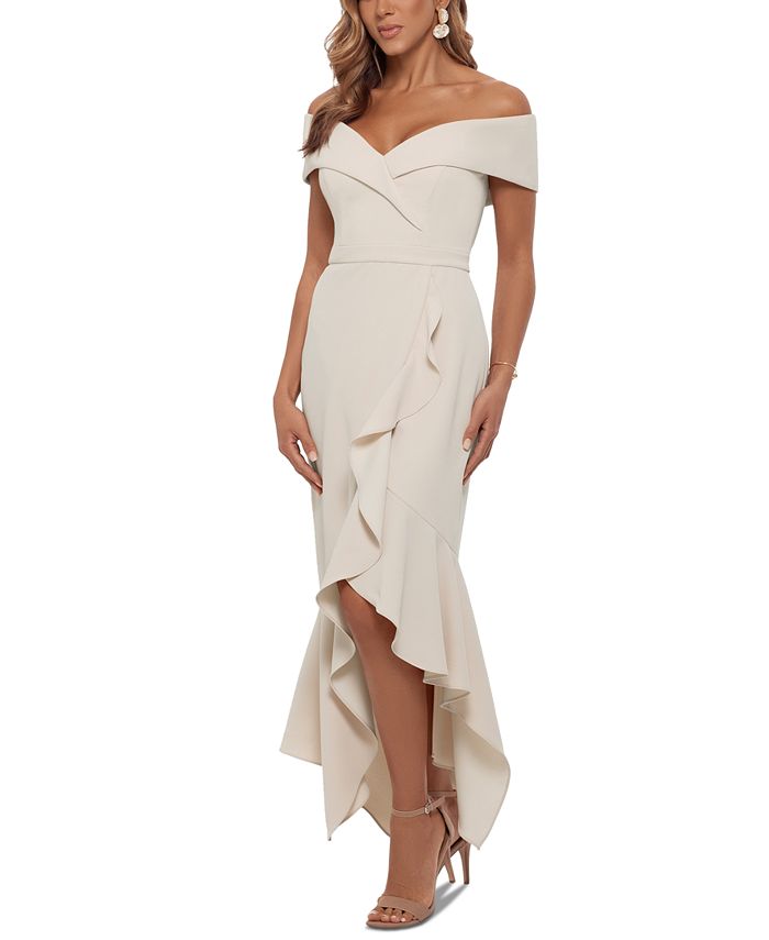 off the shoulder fit and flare