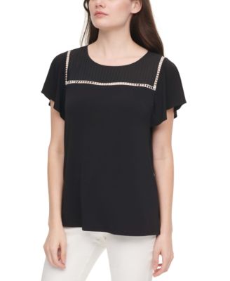 Calvin Klein - Pintuck Yoke Top