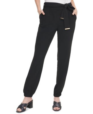 Calvin Klein - Tie-Belt Jogger Pants