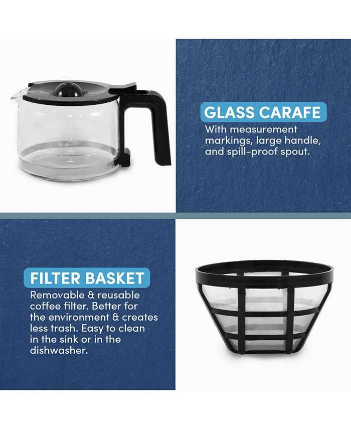 Elite Gourmet 5 Cup Automatic Brew & Drip Coffee Maker with Pause