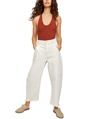 Free People Extreme Cotton Barrel Jeans & Reviews - Jeans - Women - Macy's