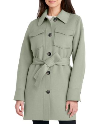 macys womens green coats