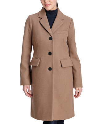Michael Kors Women's Single-Breasted Walker Coat, Created for Macy's ...