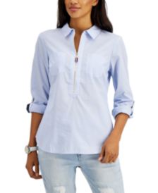 Cotton Half-Zip Top, Created for Macy's