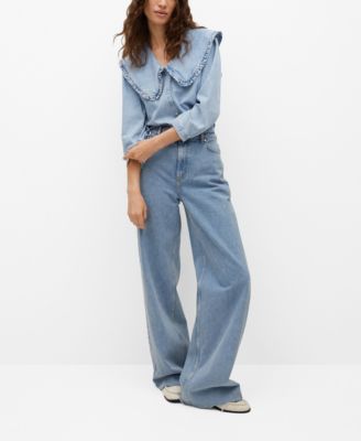Babydoll Collar Cotton Shirt 