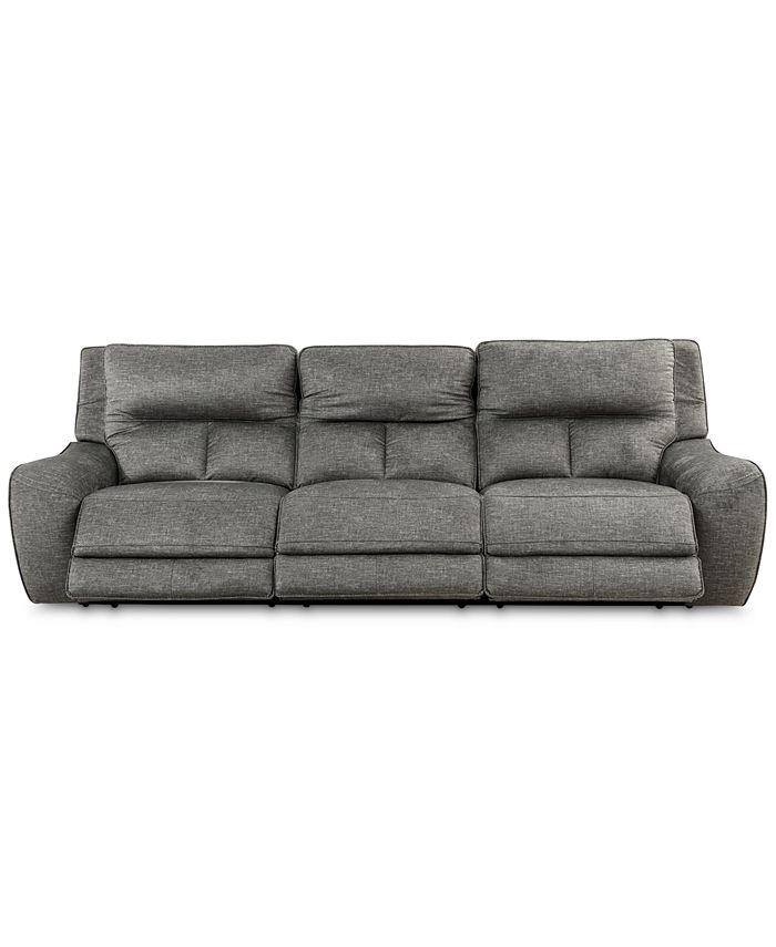 Furniture - Terrine 3-Pc. Fabric Sofa with 3 Power Motion Recliners