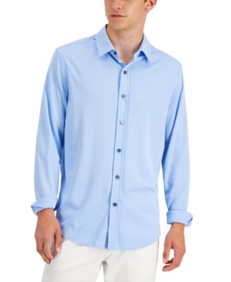 Alfani Men's Regular-Fit Supima Cotton Birdseye Shirt, Created for