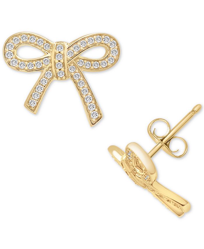 Bow Petite Diamond Fashion Earrings - 646B8RIADTSERWG – Rocky Point Jewelers