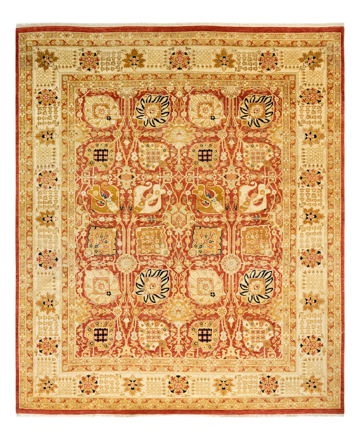 Closeout! Adorn Hand Woven Rugs Eclectic M1749 8'2in x 9'8in Area Rug - Orange