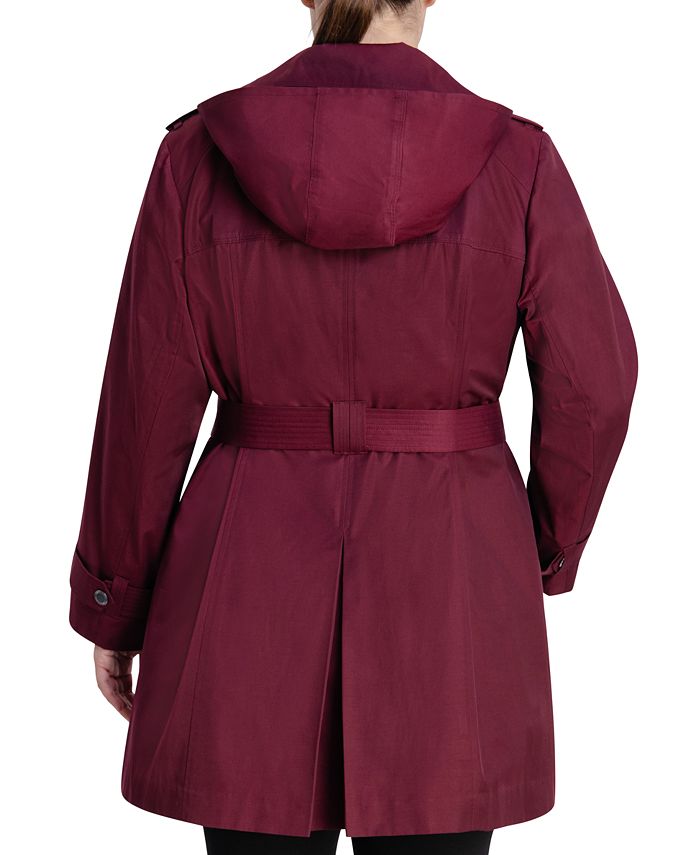 London Fog Plus Size Hooded Belted Raincoat & Reviews - Coats & Jackets - Plus Sizes - Macy's