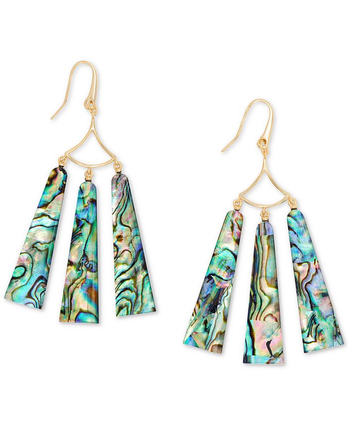 Kendra Scott 14k Gold Plated Shell Inspired Statement Earrings