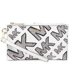 Signature Jet Set Doublezip Wristlet