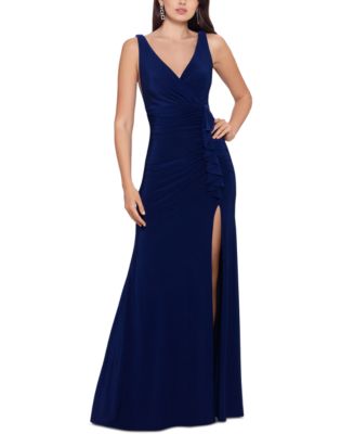 Betsy & Adam Ruched Gown - Macy's