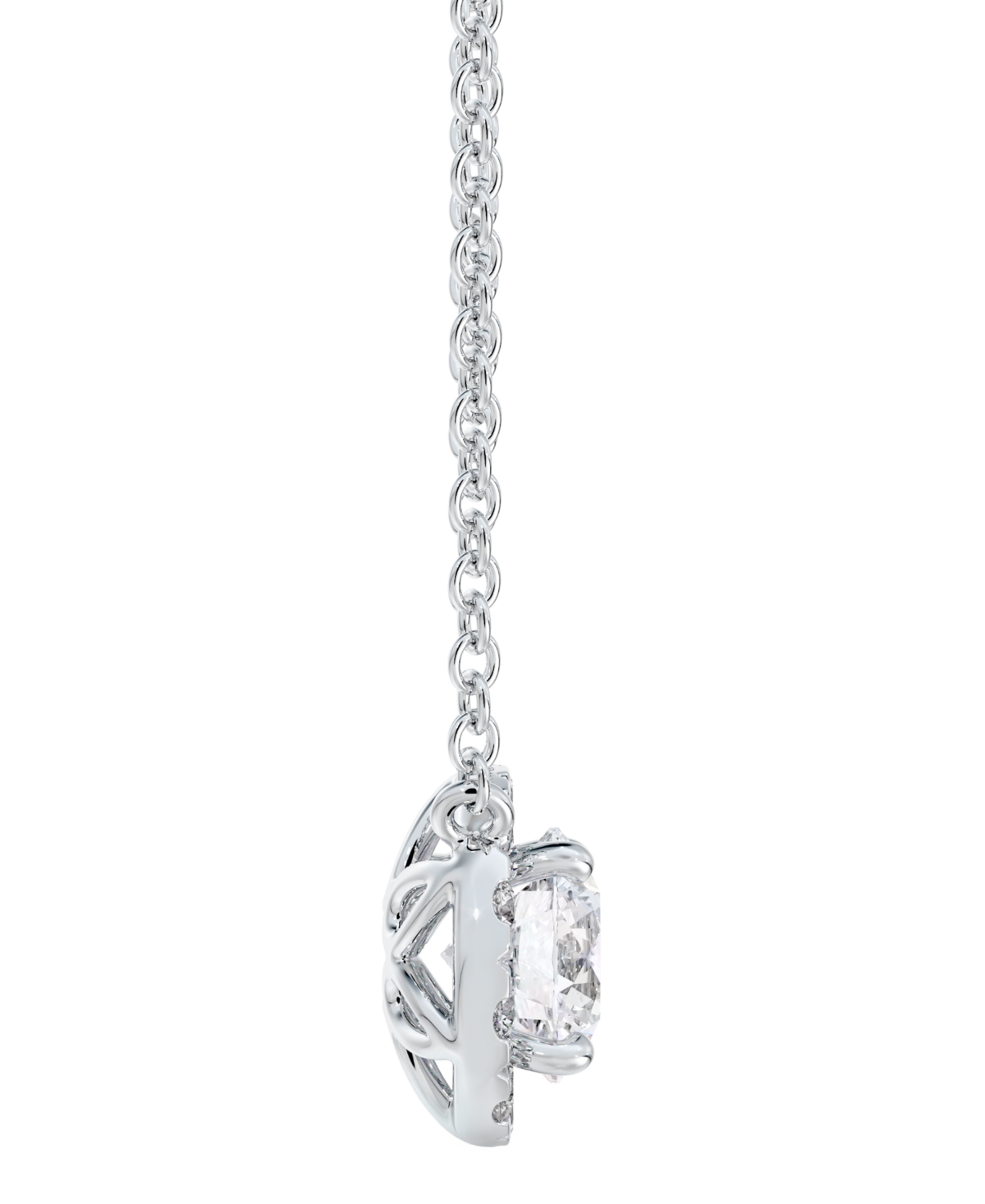 Portfolio by De Beers Forevermark Diamond Halo Pendant Necklace (1 ct. t.w.) in 14k + extender - White Gold