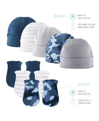Baby Boys Newborn Shower Gift Set Layette Essentials, Navy, Grey