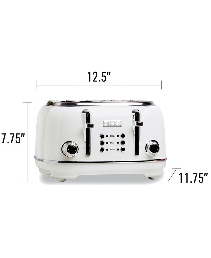 Haden Heritage 4Slice, Wide Slot Toaster with Removable Crumb Tray