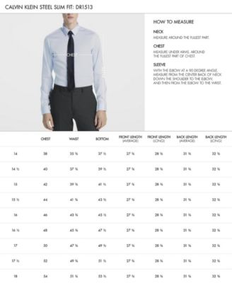 calvin klein big and tall size chart