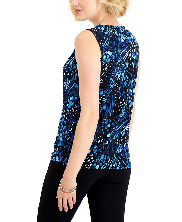 Kasper Petite Sleeveless Keyhole Top Macy's