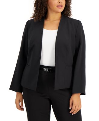 Kasper - Plus Size Open-Front Jacket