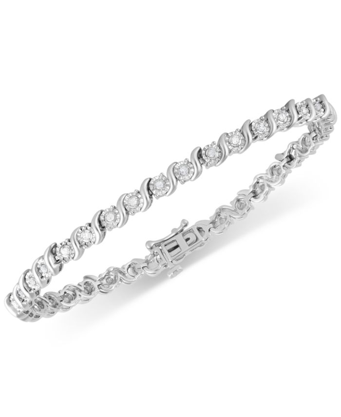 Diamond Bracelet (1/2 ct. t.w.) in Sterling Silver or Gold-Plated