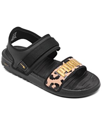 puma women's softride leopard sandals