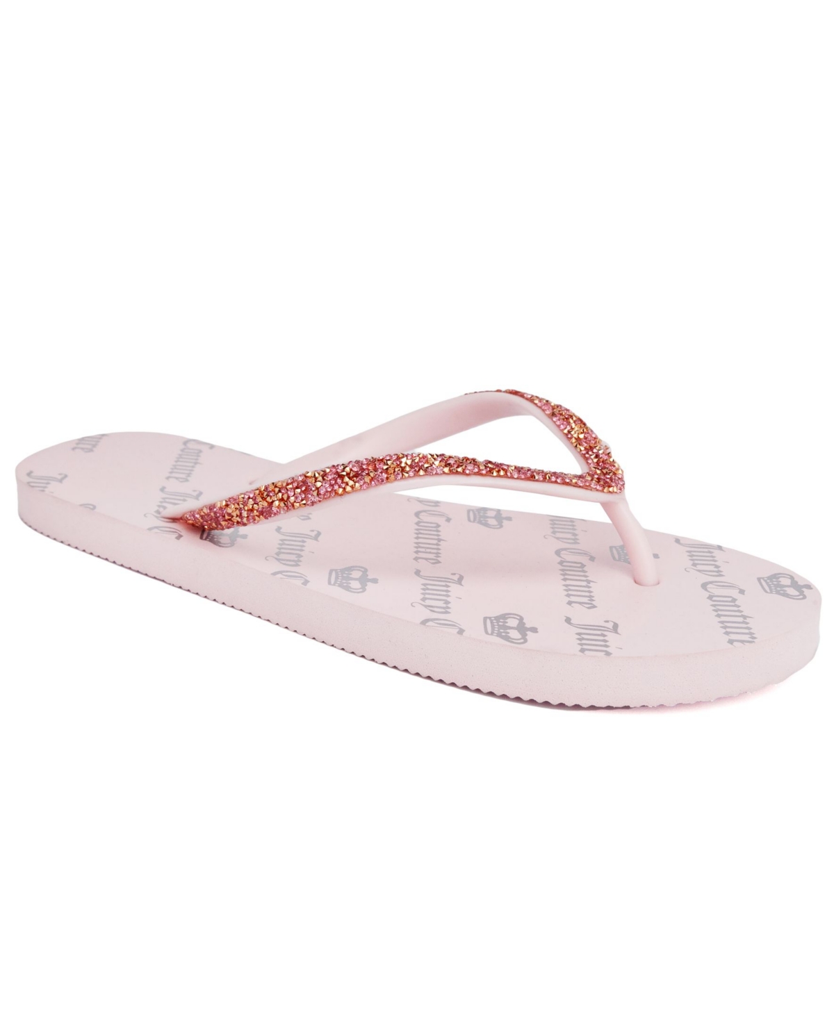 Women's Shimmery Thong Flip Flop Sandals - Gray