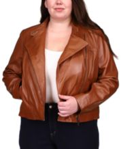 Macys plus hotsell size leather jackets