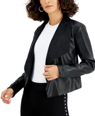 macy's bar iii leather jacket