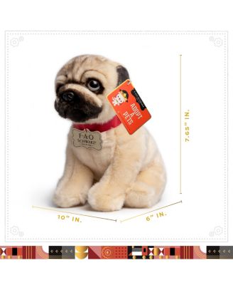 FAO Schwarz Toy Plush Realistic Pug