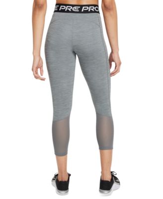Pro 365 Women's Mid-Rise Cropped Mesh Panel Leggings