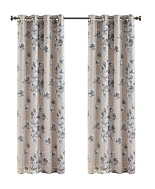 CLOSEOUT! Evian Printed Floral Cotton Panel with Removable Total Blackout Liner Collection