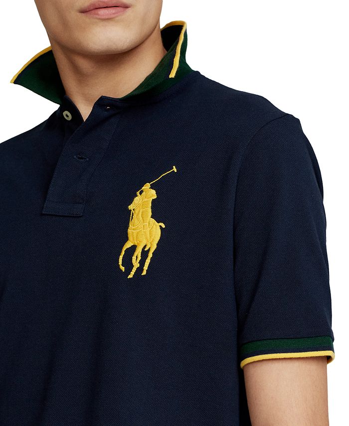 Polo Ralph Lauren Men's Custom Slim Fit Big Pony Mesh Polo Shirt ...