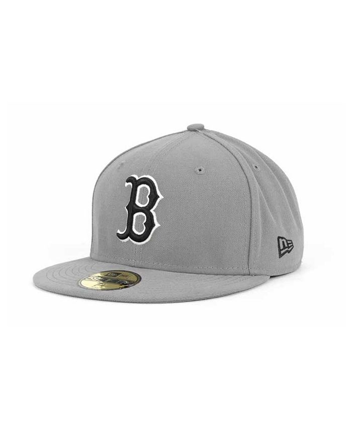 New Era Boston Red Sox MLB Gray BW 59FIFTY Cap Macy's