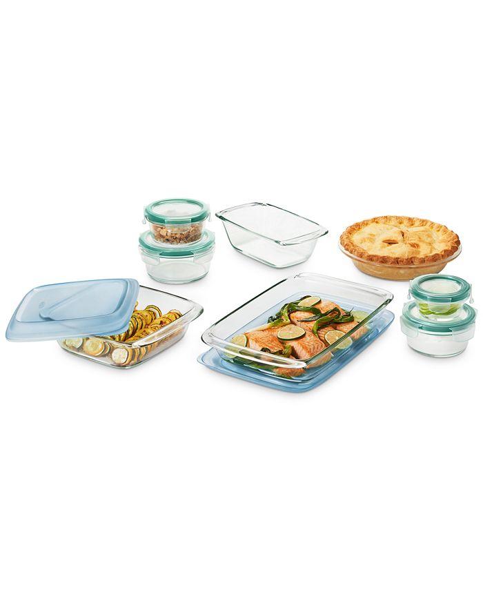 Caraway 14 Piece Glass Food Storage Set - Navy
